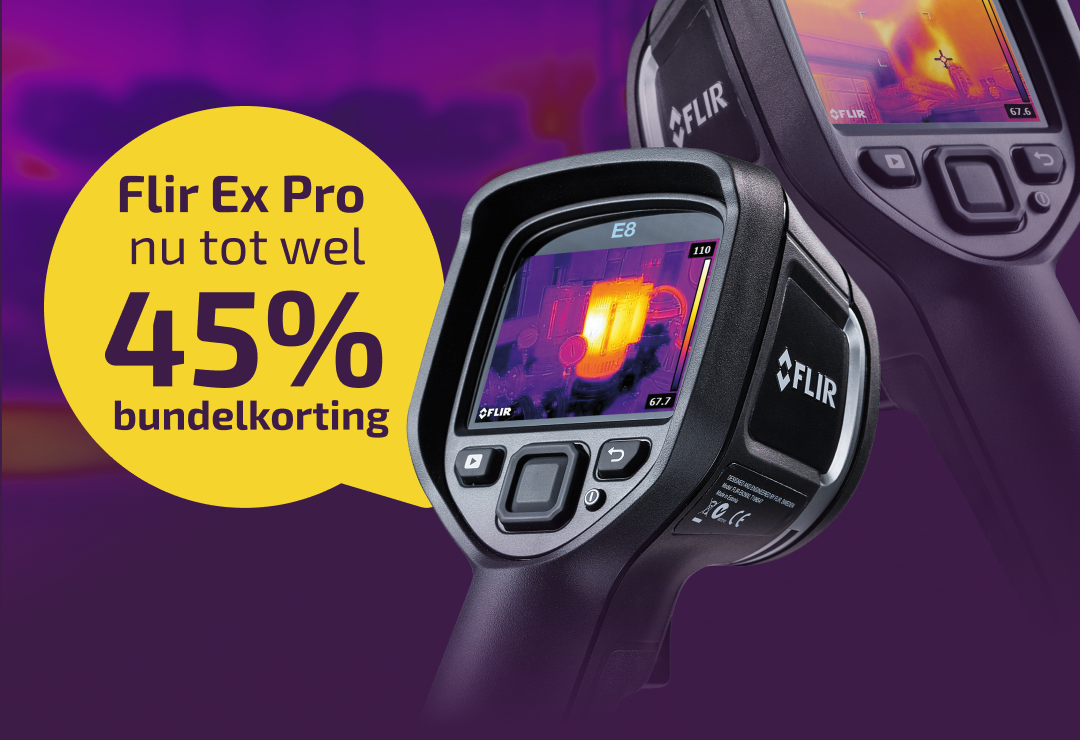 Tot 45% bundelkorting op de FLIR E5 Pro, E6 Pro & E8 Pro!