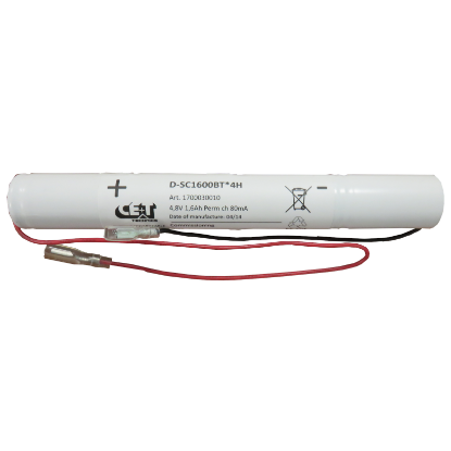 CE+T 1700030010 4N1200 - Batterij 1,2Ah/4,8V Cd-Ni 4 elementen voor = 150lm Argos/Elios modellen